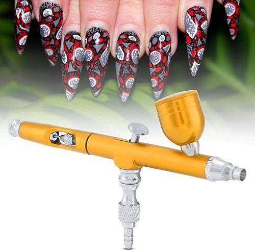 Dual Action Airbrush Gun 0.3mm Aiguille buse Art Peinture aérographe Tatouage aérographe Mini compresseur d'air aérographe Ensemble pour Le Maquillage, Tatouage gâteau décor - Nail Gallerys