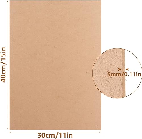 AHAQU Lot de 20 planches en bois MDF de 3 mm d'épaisseur, 40 x 30 cm, feuilles vierges en MDF pour peinture, modélisation, gravure, chantournage, arts - Nail Gallerys