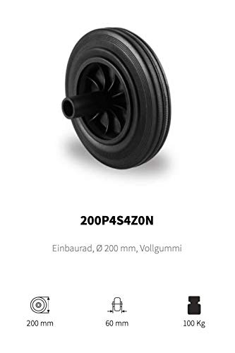 Roue de rechange pour poubelles à deux roues - 200 mm - Nail Gallerys