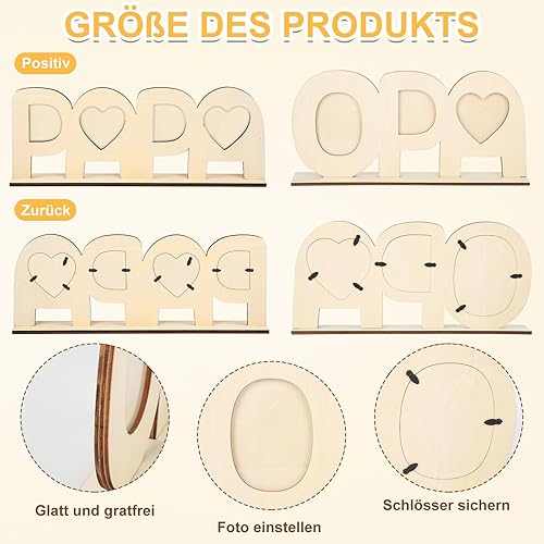 Cadeau pour papa et opa, kit de bricolage avec cadre photo en bois, meilleurs cadeaux pour grand-père et papa - Nail Gallerys