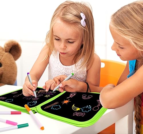 Tablette Dessin Enfant 2-3-4-5 ans Effaçable,Cahier Ardoise Enfant 3-4-5 ans,Réutilisable Double Face Livre Dessin fille,Jeux Educatif Activite Cadeau 3 4 5 ans,14 Page - Nail Gallerys