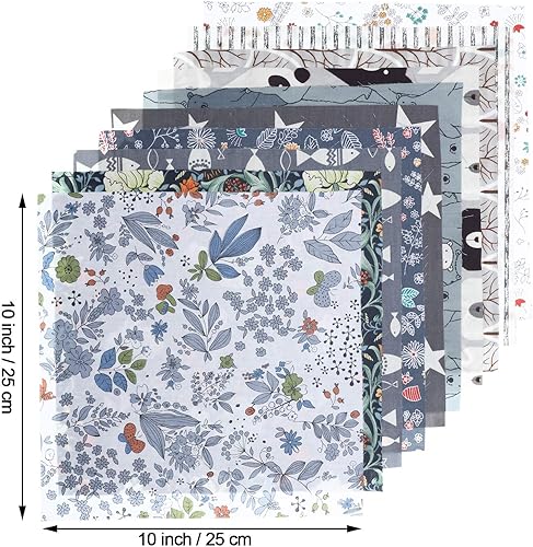 30 Pièces 10 x 10 Pouces Tissu en Coton Imprimé Lot de Tissu Carrés Floraux Patchwork de Tissu de Couture Tissu de Matelassage Tissu en Coton à Motifs Assortis pour Bricolage Scrapbook - Nail Gallerys