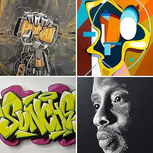 Molotow mo127101 ONE4all 127 HS de 6 EF pour charpentier, noir, contenu du - Nail Gallerys