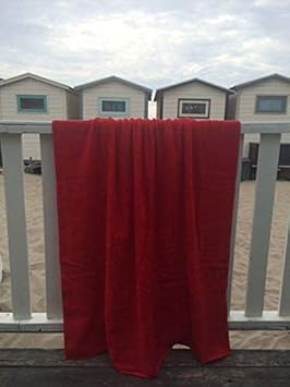 S S Serviette de Plage en Tissu éponge – 13 Couleurs – Serviette de Plage 100 x 200 – Grande Serviette de Sauna, 100% Coton, 100 x 200 cm (Rouge) - Nail Gallerys