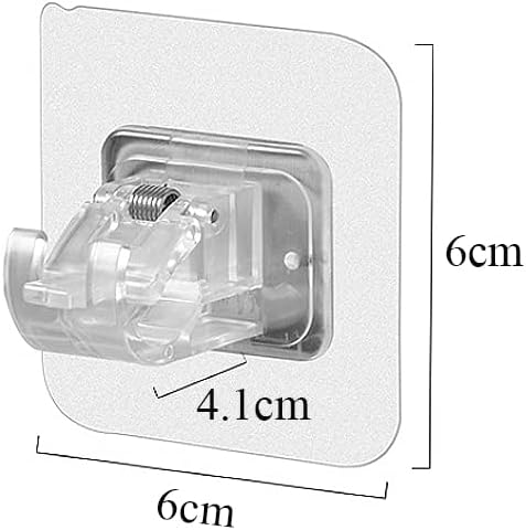 Csirnto 8 Pièces Support de Tringle à Rideaux sans Percage, Crochets Auto-adhésifs pour Tringle à Rideau, Barre de Rideau sans Percage, Support Rideau pour Serviettes Rideaux Salles de Bains Cuisines - Nail Gallerys