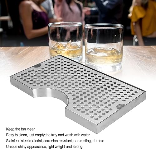 YOIM Bac de récupération, Acier Inoxydable Couvercle Amovible Facile à Nettoyer Bac d'égouttage de bière Antirouille Robinet Simple Robinets Doubles Trois robinets Plateau d'égouttage de fût - Nail Gallerys