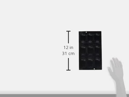 De Buyer - Plaque de 9 Madeleines MOUL'FLEX en silicone - 17,5 x 30 cm -, Noir - Nail Gallerys