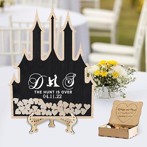 MHJUFGD Livre D'Or Personnalisé Pour Mariage Nom Et Date Livre D'Or En Forme De Arbre Pour Décoration De Mariage Rustique Fête D'Anniversaire(style 9) - Nail Gallerys