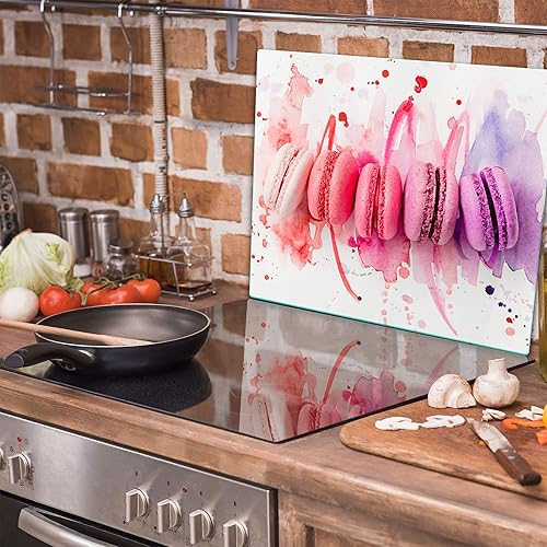 TMK Plaque de recouvrement de cuisinière 60 x 52 cm en verre pour cuisinière électrique à induction Protection anti-éclaboussures Décoration Planche à découper Pop Art - Nail Gallerys