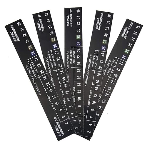 5 PCS Bâton de Thermomètre, Bande de Thermomètres Adhésifs Autocollant, Bande de thermomètre de Brassage pour Bière Vin - Nail Gallerys