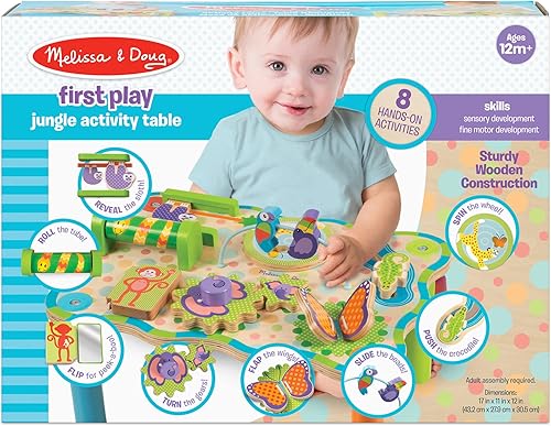 Melissa & Doug First Play Children€s Jungle Wooden Activity Table for Toddlers, Multicolor 30122 - Nail Gallerys