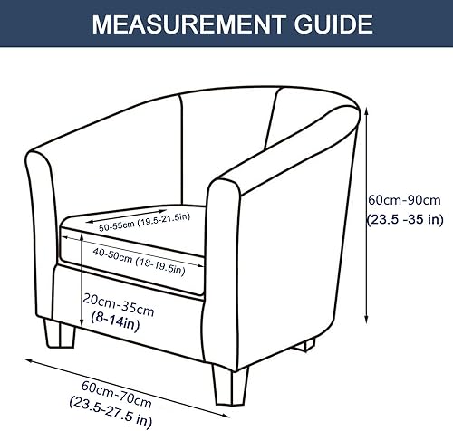 JHLD Velours Housse De Canapé Tub Chair, 2 Pièces Housse De Fauteuil Cabriolet Chesterfield Extensible Housse De Fauteuil Chesterfield avec Bas élastique Lavable Machine pour Salon-café-2 pièces - Nail Gallerys