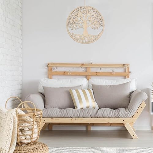 Richolyn 28cm Décoration Murale Vie En Bois Fleur Vie En Bois Décorative Fleur Vie Murale Géométrie Sacrée Décoration Décoration Murale Fleur Vie Pour La Décoration D'Intérieur - Nail Gallerys