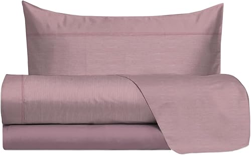 hermet Parure de lit Double 100% Coton, 2 Places Motif Effet Toile, Drap Housse + Drap Housse + 2 taies d'oreiller - Nail Gallerys