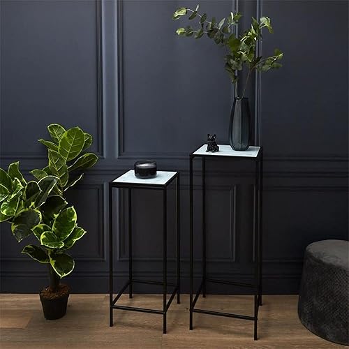 Toilinux.com Sellette Felicity Effet marbre - Blanc et Noir - Nail Gallerys