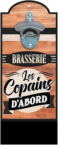 STC Décapsuleur Mural Les Copains d'abord en Bois 30cm - Nail Gallerys