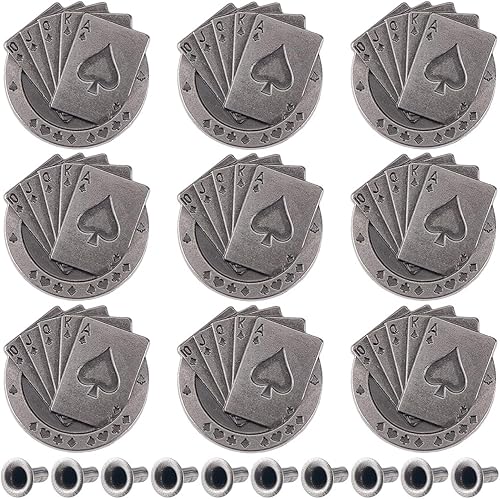 GORGECRAFT 40 Rivets Étoiles 2 Styles Pentagramme Argenté Antique à Cinq Branches en Métal pour Artisanat du Cuir Rivets Décoratifs pour Vêtements Portefeuilles en Cuir Ceintures Gilets Sacs Bottes - Nail Gallerys