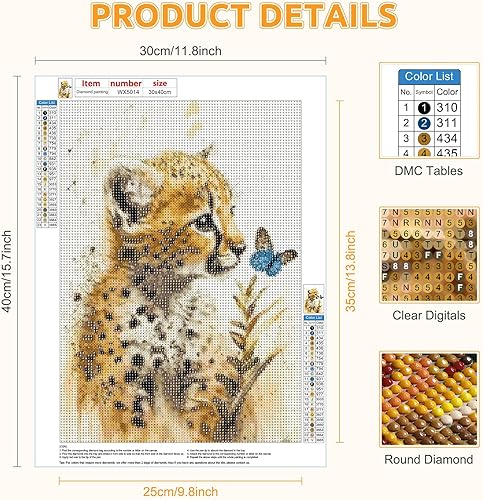 RICUVED Kits de Peinture Diamant de Lion, Kits de Peinture Diamant 5D Lion pour Adultes Diamants Ronds Kits de Peinture Diamant de Animaux Kits d'Art Cristal Diamant pour Décoration 30x40cm - Nail Gallerys