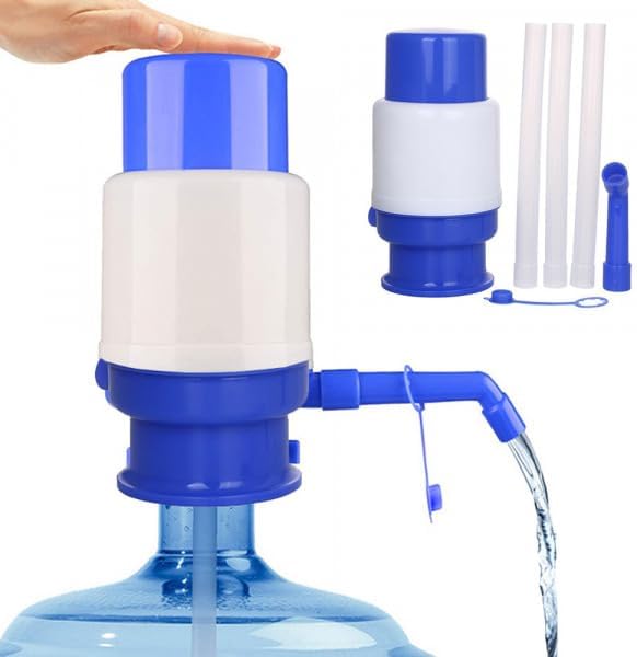 Clixde Distributeur d'eau portable en plastique avec pompe à main pour eau potable, ajustement universel, chargement par le bas, sans BPA - Nail Gallerys