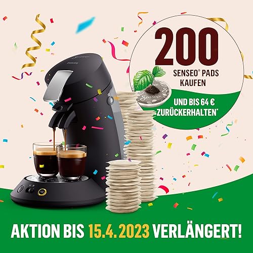Philips Domestic Appliances CSA220/69 Senseo Original Plus Premium Machine à café à dosettes en plastique recyclé Noir - Nail Gallerys