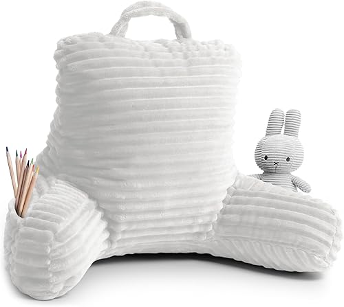 Clara Clark Oreiller de Lecture pour Enfants – Oreiller de Dossier pour s'asseoir dans Le lit, Oreiller de lit en Peluche pour s'asseoir dans Le lit, Coussin de Lecture pour Enfants, Oreiller de - Nail Gallerys