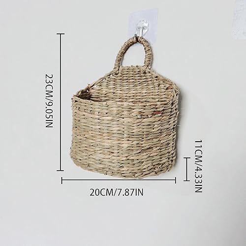 astound Panier tissé Suspendu | Paniers de Rangement décoratifs pour Le Salon | Petits paniers tissés Décoration Rustique pour Le Rangement et l'organisation du Salon - Nail Gallerys