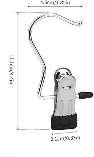 Cintre Pince Crochets,20pcs Crochet à Linge Portable Pinces à Linge en Métal Antidérapant - Pivotant à 360 ° Crochet à Linge Portable Acier Inoxydable pour Rotatifs Epingle Clip Rideaux Cintre Pince - Nail Gallerys