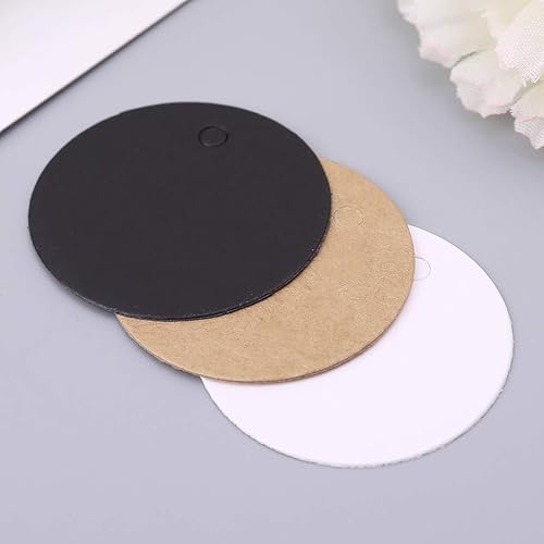 YPBEW Lot de 100 étiquettes vierges en papier kraft pour fête de mariage, 4 cm, blanc - Nail Gallerys