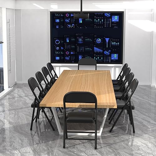 PIPIPOXER Lot de 4 chaises Pliantes en Cuisine avec Cadre en métal, siège et Dossier rembourrés - pour la Maison, Le Bureau, la Chambre d'amis, la Salle de conférence - Nail Gallerys