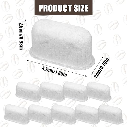 Tinoaly Lot de 10 Filtres de Rechange pour Machine à Expresso Delonghi, Filtre Eau Café au Charbon Actif à Adsorption Super Forte Compatible avec Delonghi 7313285779 - Nail Gallerys