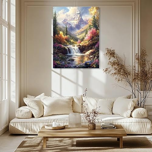 Diamond Painting Paysage Adulte Diamond Painting Automne Enfant, Broderie Diamant Kit Complet Activité Manuelle Adulte, Bricolage Peinture Diamant Point de Croix Decoration Maison Cadeau 30x40cm G-8 - Nail Gallerys