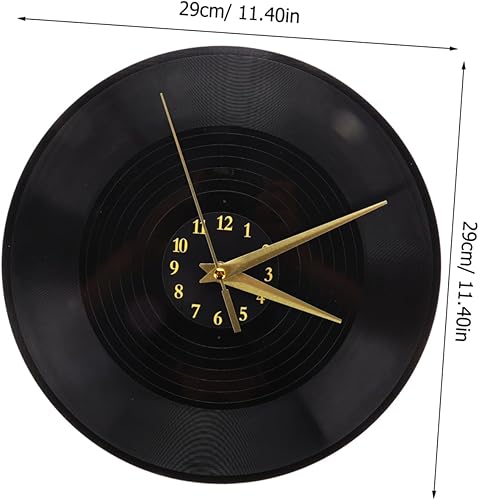 HOLIDYOYO Horloge Murale Vinyle Design Moderne Horloge Murale Disque Vinyle Décoratif pour Chambre Mécanisme Silencieux Et Élégant Accessoire Musical Vintage - Nail Gallerys