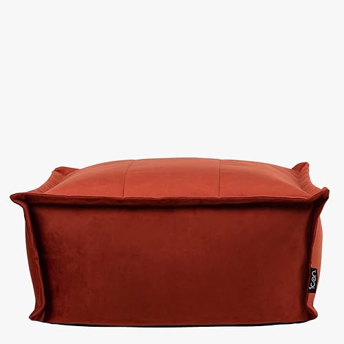 Icon Vita Tabouret Velours, Pouf Repose Pieds avec Remplissage, Tabouret Pouf, Meuble Salon, Decoration Chambre, Terracotta - Nail Gallerys