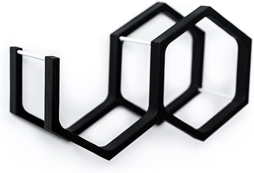 Support de papier toilette étagère wc rouleau support mural bois flottant rack pour salle de bain mini nid d'abeille (White) - Nail Gallerys