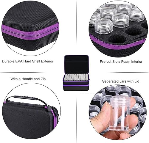 Queta 240 Emplacements Boîte Diamond Painting Rangement avec Outils Diamond Painting Accessoires Boite de Rangement Boîtes d'accessoires de Peinture au Diamant 5D Diamant Broderie Box pour DIY Craft - Nail Gallerys