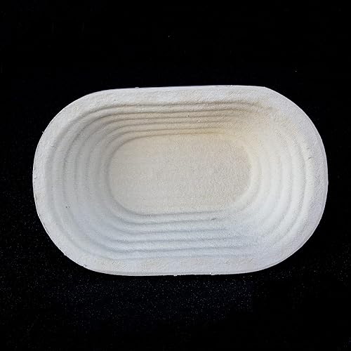 Panier à pain ovale professionnel respectueux de l'environnement 750 g avec motif spirale - Robuste - Pâte de bois durable et respectueuse de l'environnement - Nail Gallerys