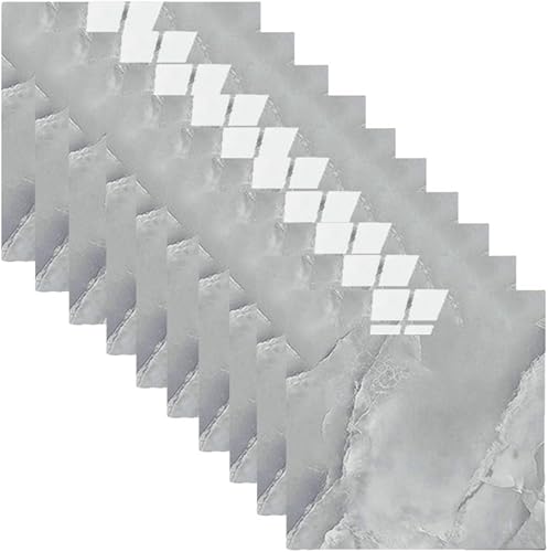 Entgoinggo Lot de 10 panneaux muraux effet marbre 3D imperméables et autocollants décoratifs pour cuisine et salle de bain Noir 30 x 30 cm - Nail Gallerys