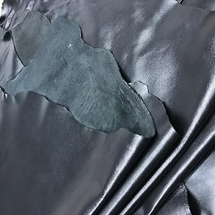 BAICO Cuir véritable de chèvre lavé Noir Cuir véritable Peau de Mouton Souple Cuir d'épeautre Entier pour Gants vêtements - Nail Gallerys