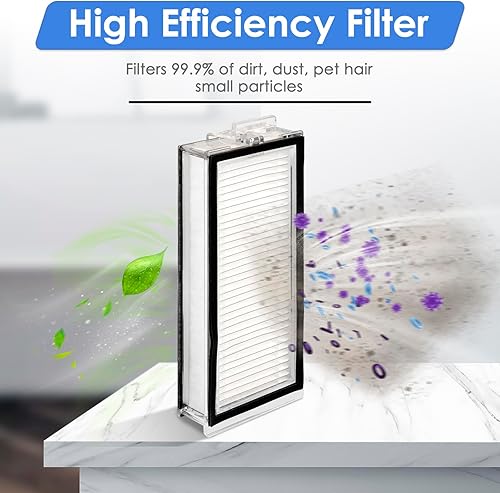 (5 Pièces) Q5 Max+ Filtres Hepa De Rechange Ultra Compatibles Avec Les Aspirateurs Robots Roborock Q5 Max+, Q5 Pro, Q5 Pro+, Q8 Max, Q8 Max+, Q7, Q7+, Q7 Max, Q7 Max+, Q5 Duoroller+, Kit d'Accessoires - Nail Gallerys