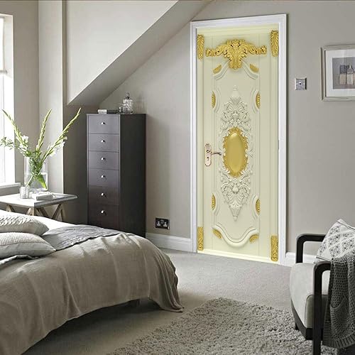 LuSeven sticker de porte Dauphin animal corail océan 50x125cm(19.68 inches * 49.21 inches) Imperméable Stickers Stickers De Porte Chambre À Coucher De Salon De 3D Moderne Détachable Autocollants De Po - Nail Gallerys