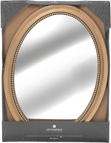 Atmosphera - Miroir Rond moulure Victoria 53x40cm Or - Nail Gallerys