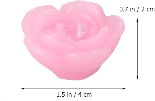 Uonlytech 12pièces Bougies Flottantes Forme De Rose Roses Décoratives pour Mariage Et Fête Anniversaire - Nail Gallerys