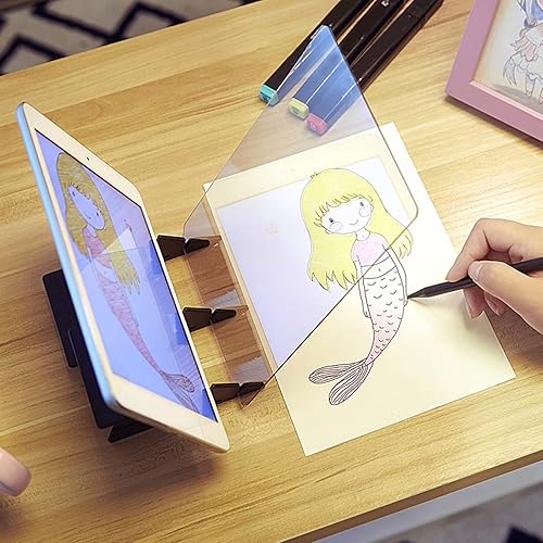 Projecteur de Dessin pour Enfants, Planche à Dessin Optique, Projecteur pour Tablettes de Téléphone Portable, Planche de Projection de Croquis, Planche de Copie de Peinture - Nail Gallerys