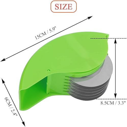 FLUORO Hachoir manuel à herbes - Trancheuse manuelle - Rouleau à herbes créatif - Hachoir multi-légumes déchiqueté - Trancheuse à nouilles - Nail Gallerys