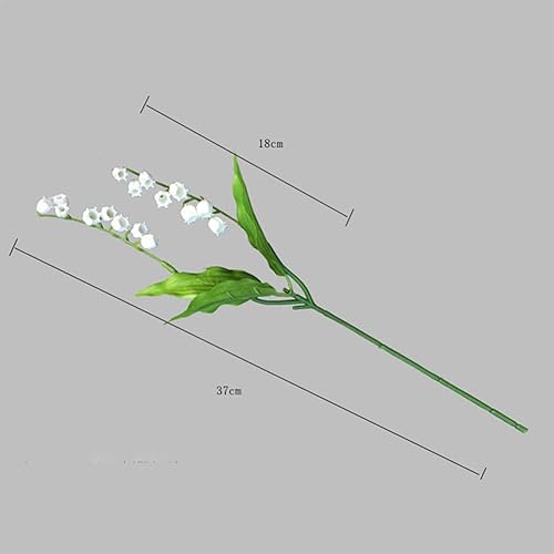 Lot de 6 Fleurs artificielles de muguet, Bouquet de Fleurs de lys en Soie vive, Bouquet de Fleurs en Plastique pour décoration de Mariage, Maison, fête - Nail Gallerys