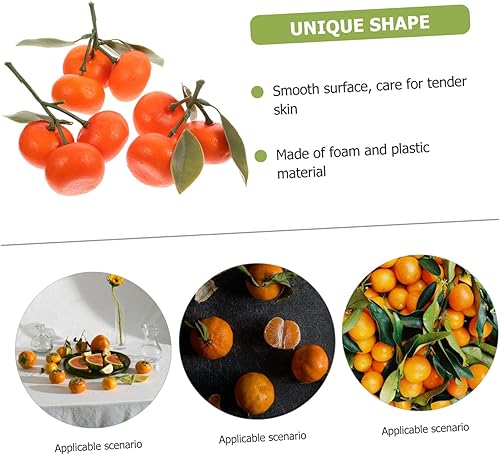 Zerodeko 3pièces Oranges Artificielles Réalistes Mousse pour Décoration De Table Jouets Éducatifs Accessoires Photo - Nail Gallerys