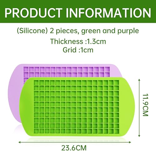EAVUYIS 2PCS Bac à Glaçons en Silicone,160 Blocs Glaçons Bacs à Glaçons Carrés pour 160 Mini-Glaçons, Gelée, Lait, Jus Cocktails, Whisky, - Nail Gallerys