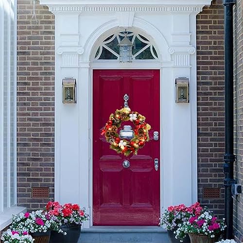 HADAVAKA All Seasons Wreath, Festive Wreath, Simulation Flower Wreath, Indoor Outdoor Wreaths, for Spring and Summer All Seasons Wreath, for Farmhouse Office Home Wedding Decor (Peony) - Nail Gallerys