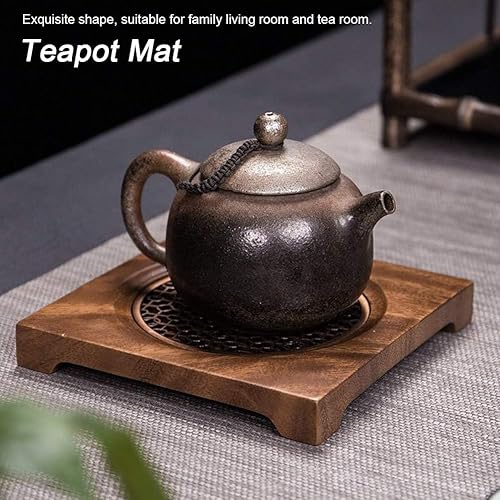 sous-Verre en Bois pour La Cuisine, Dessous De Plat Carré en Noyer pour Théière Accessoires De Thé sous-Verre Isolation Thermique sous-Verre Résistant À La Chaleur pour Plats Chauds Théière - Nail Gallerys