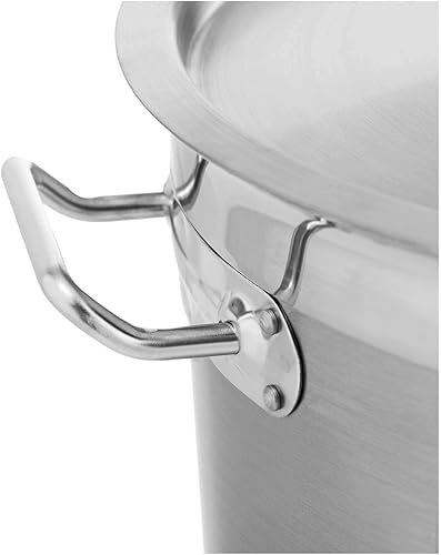 Royal Catering Grande Marmite Casserole Haute En Inox À Induction (Pour les cuisinières à induction, au gaz, électriques, etc., Volume : 23 l, Fond à trois couches (5 mm), Ø 35 cm) - Nail Gallerys